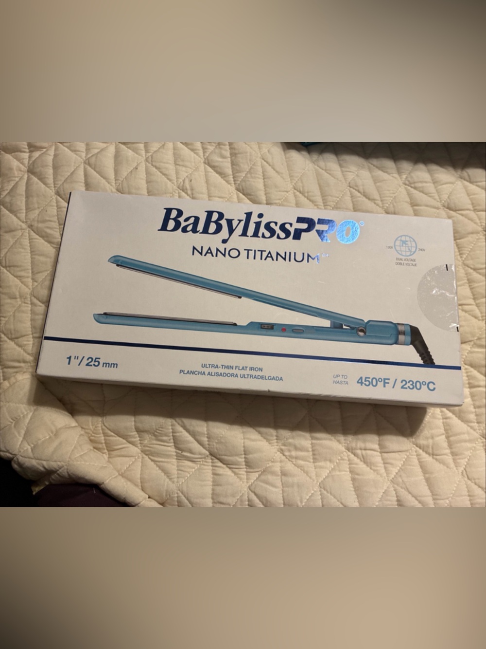 Babyliss pro nano titanium 1” ultra thin flat iron straightener lightweight